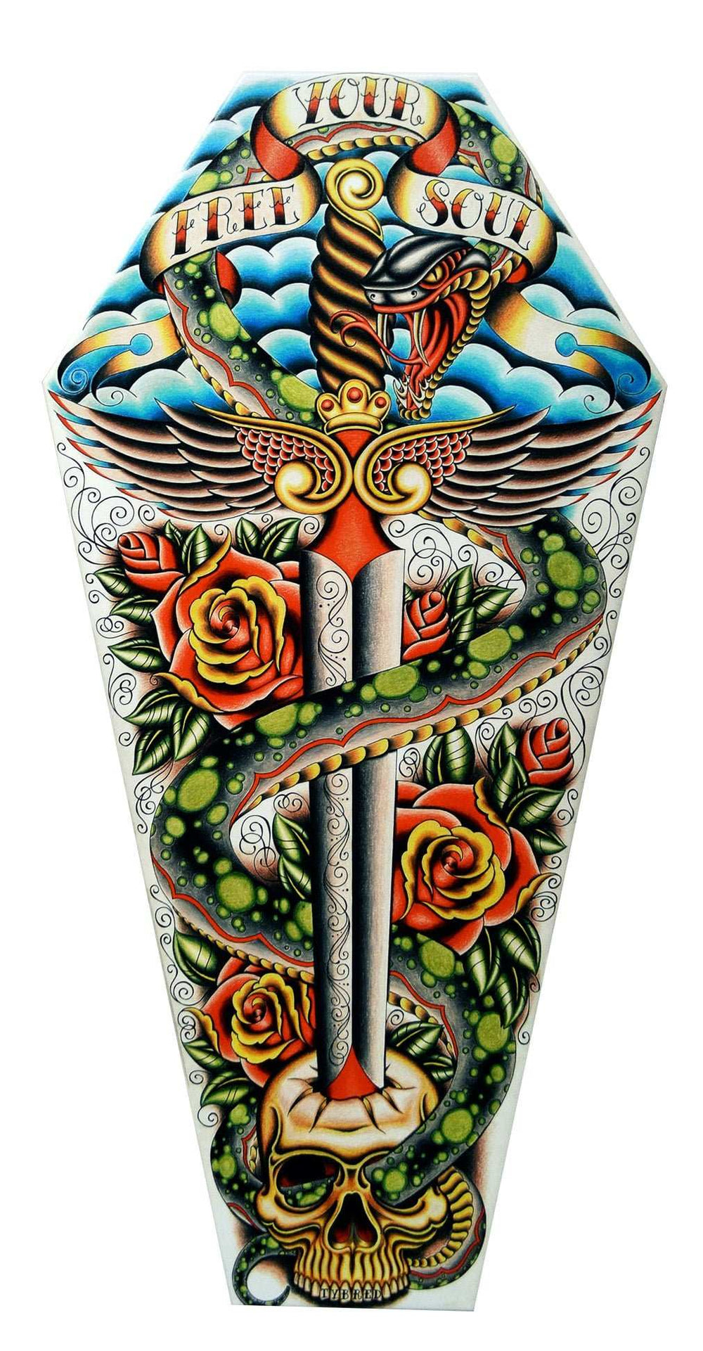 Black Market Art Company Free Your Soul & Stretched Canvas Coffin Print - Black Market Art Company - Flyclothing LLC