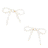 Freshwater White Pearl Bow Post Earrings - Barse Jewelry - Flyclothing LLC