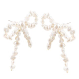 Freshwater White Pearl Bow Post Earrings - Barse Jewelry - Flyclothing LLC