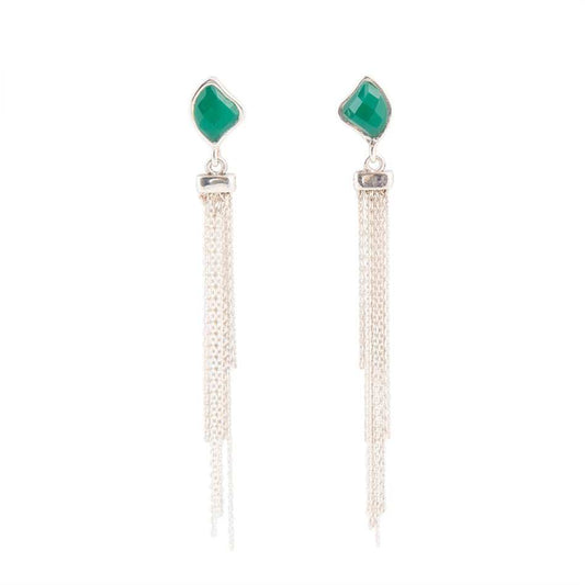 Fringed Green Onyx Earring - Barse Jewelry - Flyclothing LLC