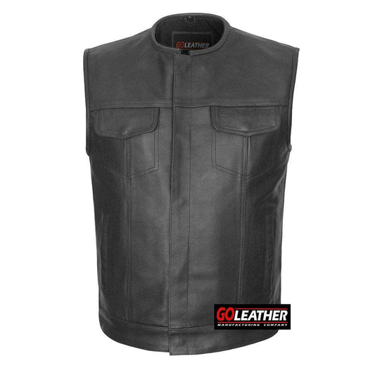 Titan Forge - Premium Club Vest w/ Rolled Collar - GoLeather - Flyclothing LLC