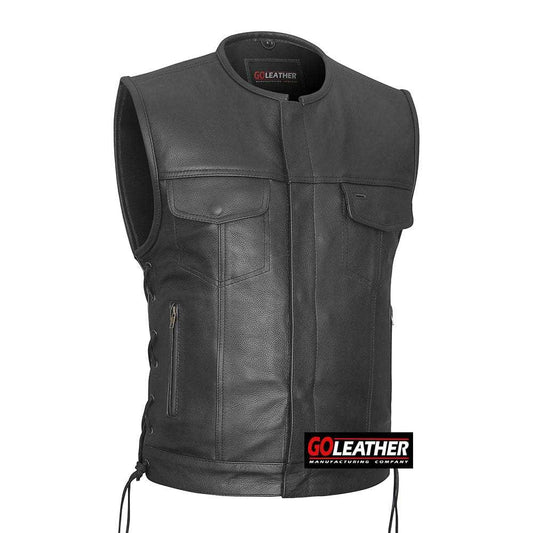 Sidewinder - Club Vest with Side Laces - GoLeather - Flyclothing LLC