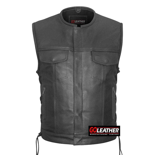 Sidewinder - Club Vest with Side Laces - GoLeather - Flyclothing LLC