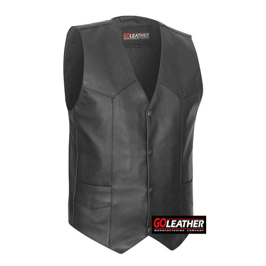 Maverick - Classic V Neck Vest - GoLeather - Flyclothing LLC