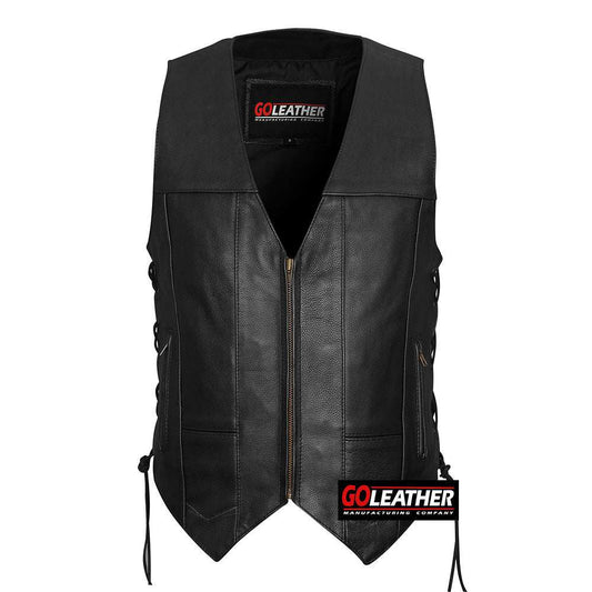 Badlands - Zipper Front 10 Pocket Vest - GoLeather - Flyclothing LLC
