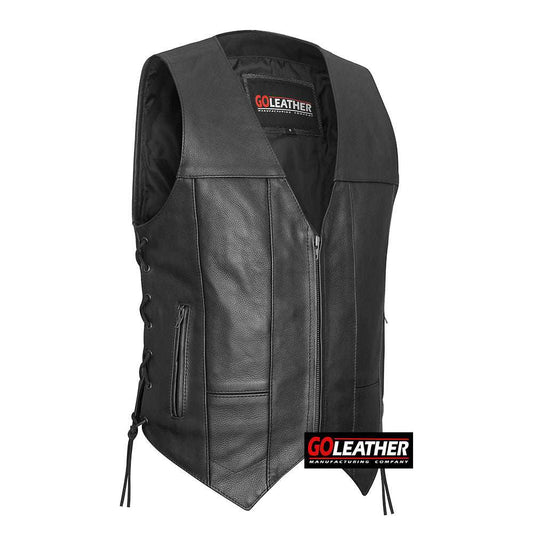 Badlands - Zipper Front 10 Pocket Vest - GoLeather - Flyclothing LLC