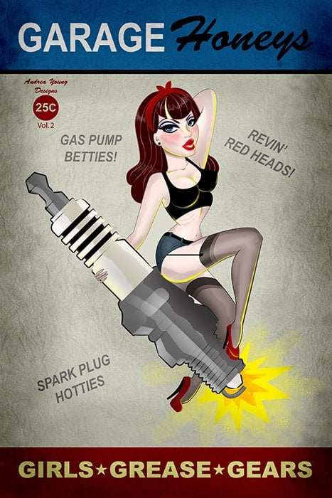 Black Market Art Company Garage Honeys 2 Print - Black Market Art Company - Flyclothing LLC