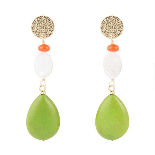 Garden Dreams Lime Turquoise Post Earrings - Barse Jewelry - Flyclothing LLC