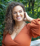 Genuine Orange Sponge Coral Golden Abstract Statement Necklace - Barse Jewelry - Flyclothing LLC