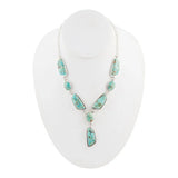 Genuine Blue Turquoise Sterling Silver Abstract Statement Necklace - Barse Jewelry - Flyclothing LLC