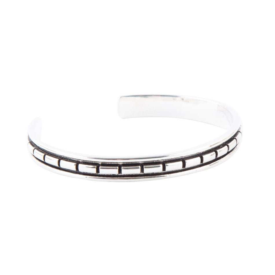 Geometric All Sterling Silver Cuff Bracelet - Barse Jewelry - Flyclothing LLC