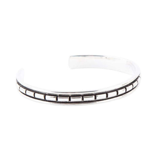 Geometric All Sterling Silver Cuff Bracelet - Barse Jewelry - Flyclothing LLC