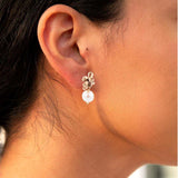 Gifted Freshwater Pearl Bow Golden Drop Earrings - Barse Jewelry - Flyclothing LLC