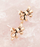 Gifted Golden Bow Post Earrings - Barse Jewelry - Flyclothing LLC
