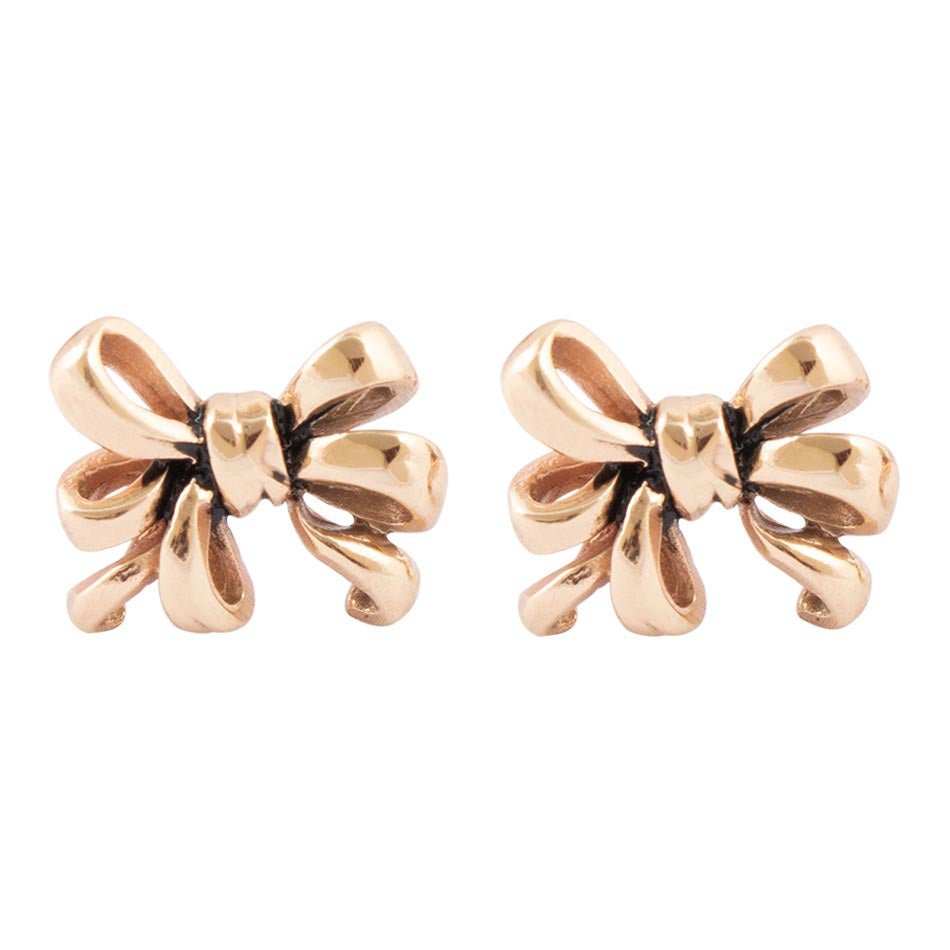 Gifted Golden Bow Post Earrings - Barse Jewelry - Flyclothing LLC