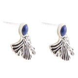 Ginko Blue Lapis and Sterling Silver Stud Earrings - Barse Jewelry - Flyclothing LLC