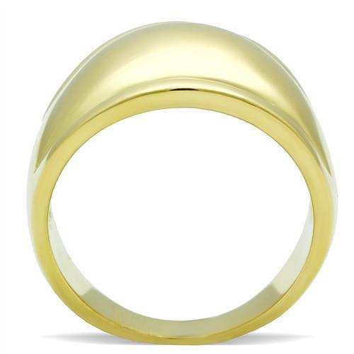 GL010 - IP Gold(Ion Plating) Brass Ring with No Stone - Alamode - Flyclothing LLC