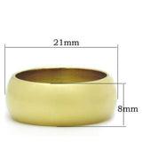 GL012 - IP Gold(Ion Plating) Brass Ring with No Stone - Alamode - Flyclothing LLC