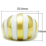 GL023 - IP Gold(Ion Plating) Brass Ring with No Stone - Alamode - Flyclothing LLC