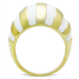 GL023 - IP Gold(Ion Plating) Brass Ring with No Stone - Alamode - Flyclothing LLC