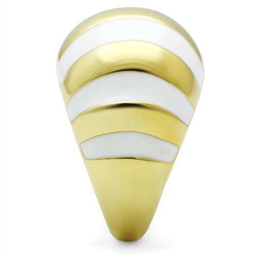 GL023 - IP Gold(Ion Plating) Brass Ring with No Stone - Alamode - Flyclothing LLC