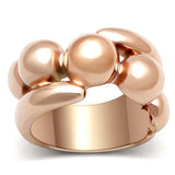 GL158 - IP Rose Gold(Ion Plating) Brass Ring with No Stone - Alamode - Flyclothing LLC