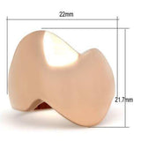 GL160 - IP Rose Gold(Ion Plating) Brass Ring with No Stone - Alamode - Flyclothing LLC
