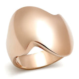 GL160 - IP Rose Gold(Ion Plating) Brass Ring with No Stone - Alamode - Flyclothing LLC