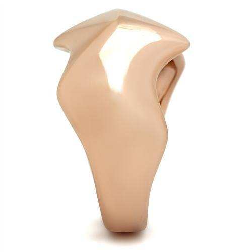 GL161 - IP Rose Gold(Ion Plating) Brass Ring with No Stone - Alamode - Flyclothing LLC