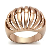 GL162 - IP Rose Gold(Ion Plating) Brass Ring with No Stone - Alamode
