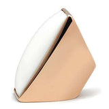 GL164 - IP Rose Gold(Ion Plating) Brass Ring with Synthetic Synthetic Stone in White - Alamode - Flyclothing LLC
