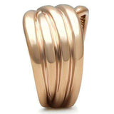 GL205 - IP Rose Gold(Ion Plating) Brass Ring with No Stone - Alamode - Flyclothing LLC