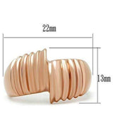 GL212 - IP Rose Gold(Ion Plating) Brass Ring with No Stone - Alamode - Flyclothing LLC