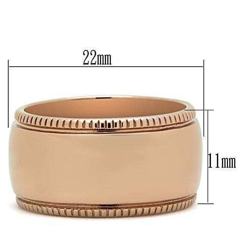 GL213 - IP Rose Gold(Ion Plating) Brass Ring with No Stone - Alamode - Flyclothing LLC