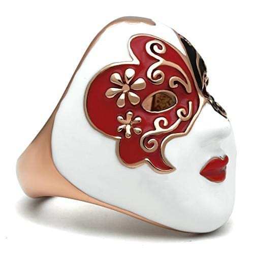 GL246 - IP Rose Gold(Ion Plating) Brass Ring with No Stone - Alamode - Flyclothing LLC