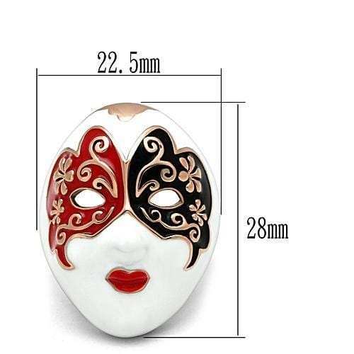 GL246 - IP Rose Gold(Ion Plating) Brass Ring with No Stone - Alamode - Flyclothing LLC