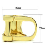 GL280 - IP Gold(Ion Plating) Brass Ring with No Stone - Alamode - Flyclothing LLC