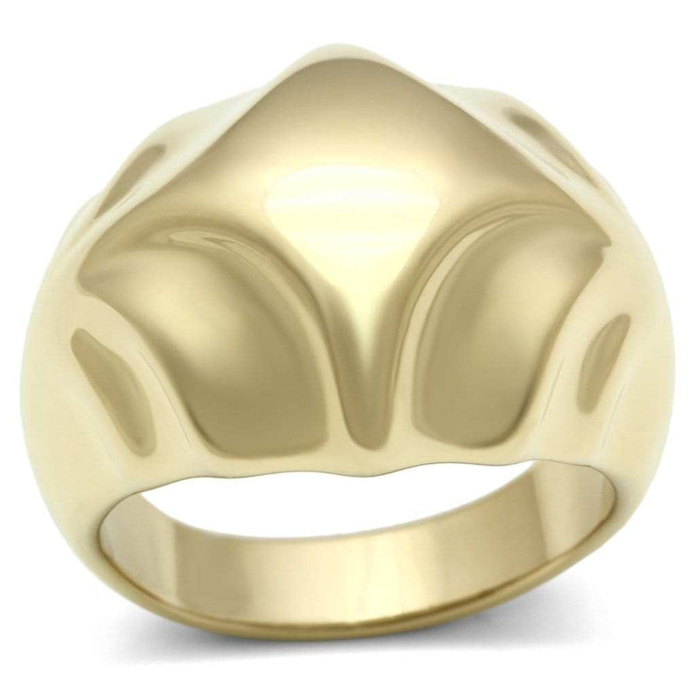 GL327 - IP Gold(Ion Plating) Brass Ring with No Stone - Alamode - Flyclothing LLC