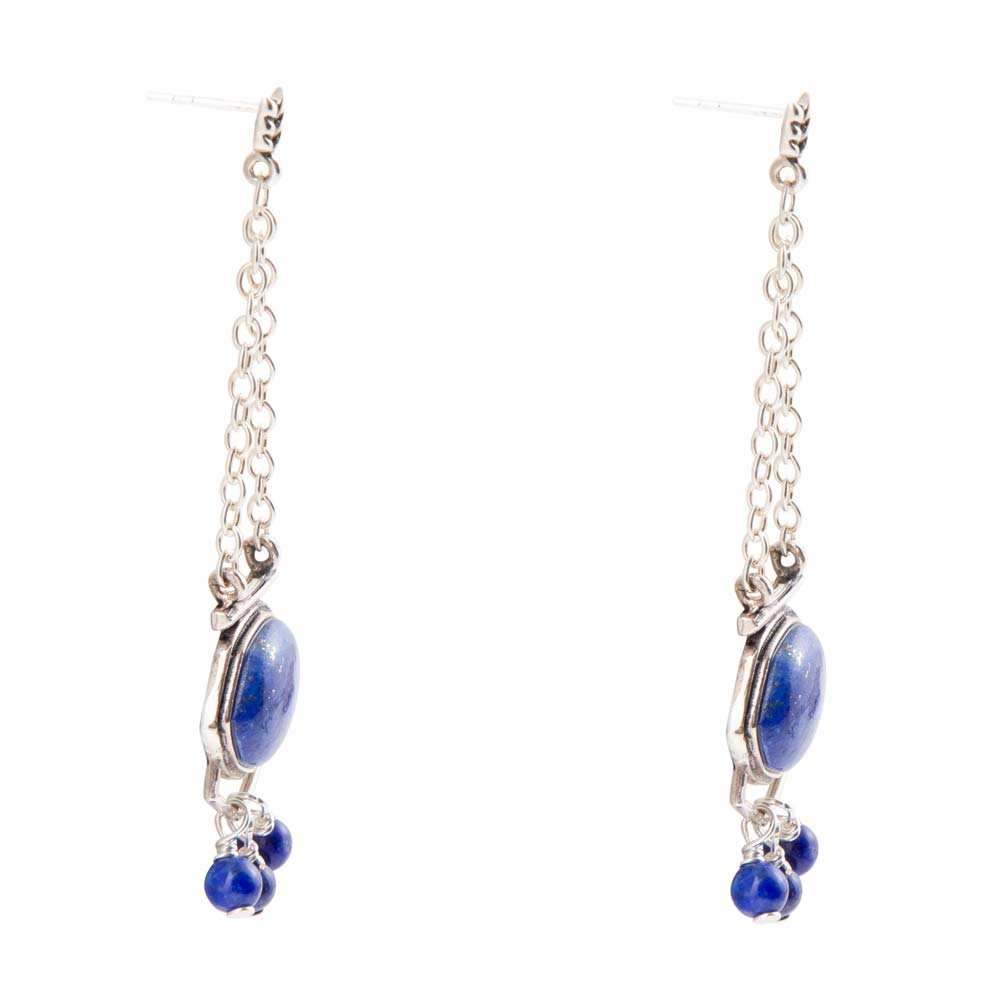 Go West Blue Lapis and Sterling Silver Drop Earrings - Barse Jewelry - Flyclothing LLC