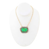 Legacy Lime Green and Blue Turquoise Golden Pendant Necklace - Barse Jewelry - Flyclothing LLC