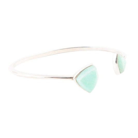 Green Chrysophase Open Sterling Silver Cuff Bracelet - Barse Jewelry - Flyclothing LLC