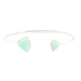 Green Chrysophase Open Sterling Silver Cuff Bracelet - Barse Jewelry - Flyclothing LLC