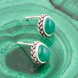 Green Onyx Teardrop Post Earrings - Barse Jewelry - Flyclothing LLC