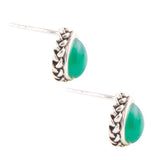Green Onyx Teardrop Post Earrings - Barse Jewelry - Flyclothing LLC