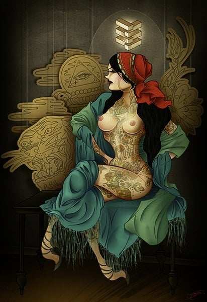 Black Market Art Company Gypsy Print - Black Market Art Company - Flyclothing LLC