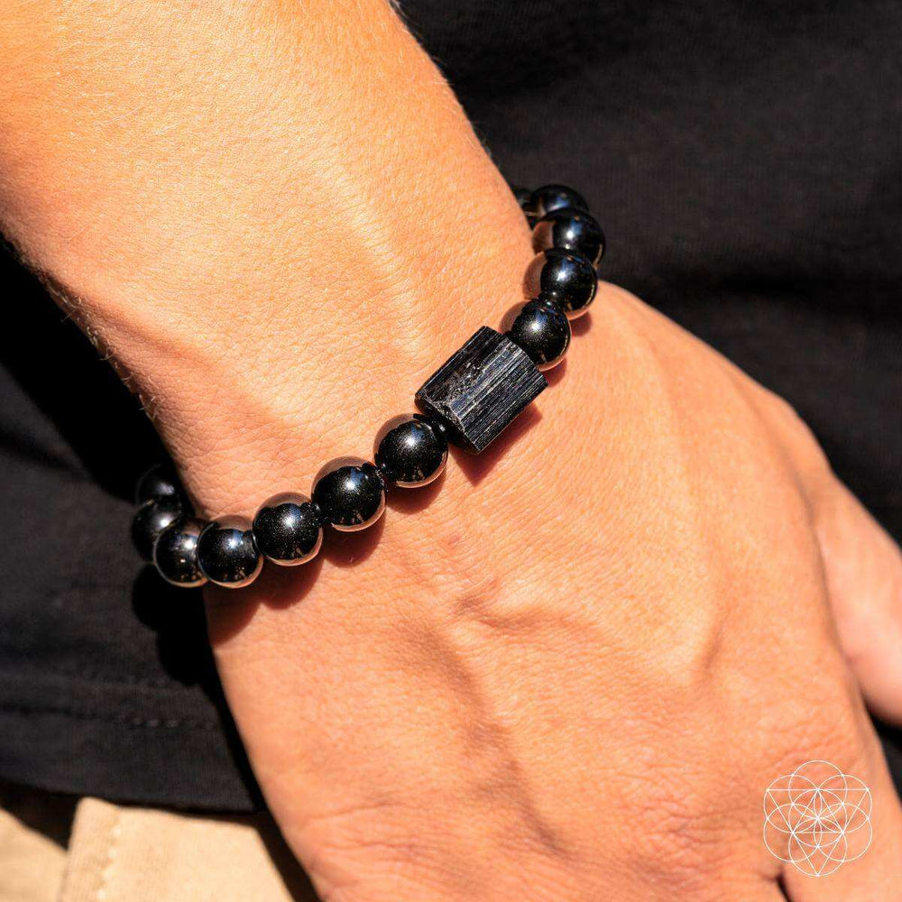 Habit Breaker - Black Obsidian & Tourmaline Bracelet - Conscious Items - Flyclothing LLC