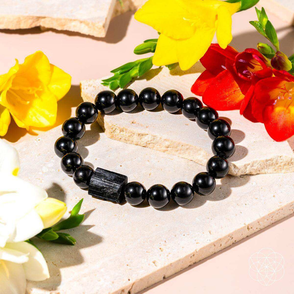 Habit Breaker - Black Obsidian & Tourmaline Bracelet - Conscious Items - Flyclothing LLC