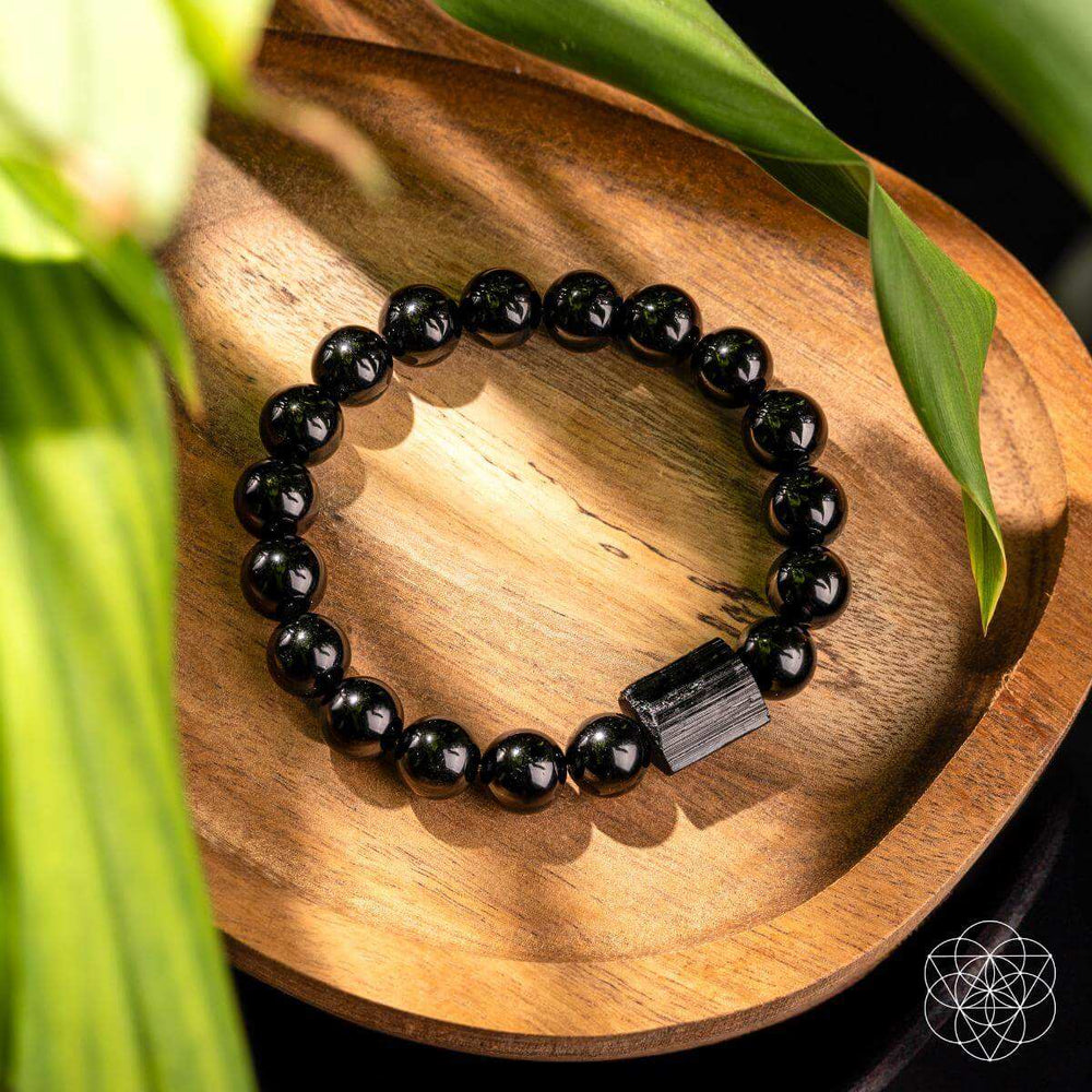 Habit Breaker - Black Obsidian & Tourmaline Bracelet - Conscious Items - Flyclothing LLC