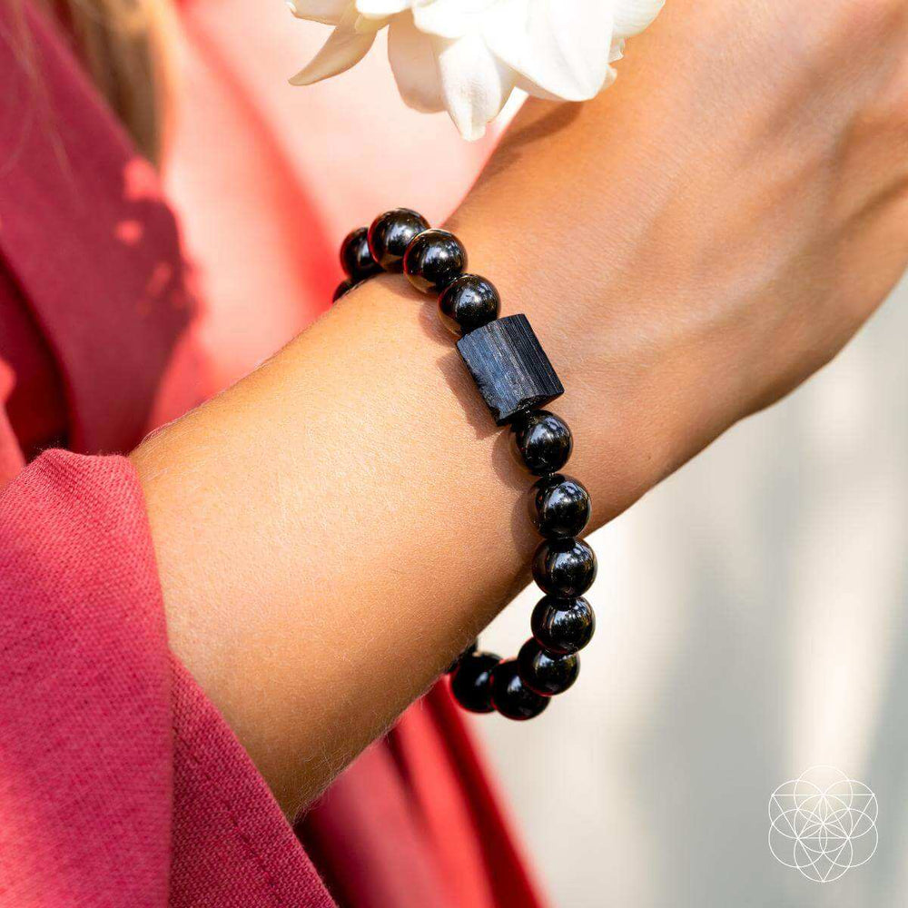 Habit Breaker - Black Obsidian & Tourmaline Bracelet - Conscious Items - Flyclothing LLC