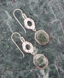 Hammered Green Seraphinite and Sterling Silver Drop Earrings - Barse Jewelry - Flyclothing LLC